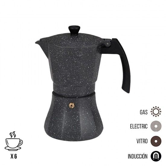 Cafeteira de alumnio de 6 chvenas para induo. ref 76136 GOURMET KITCHEN