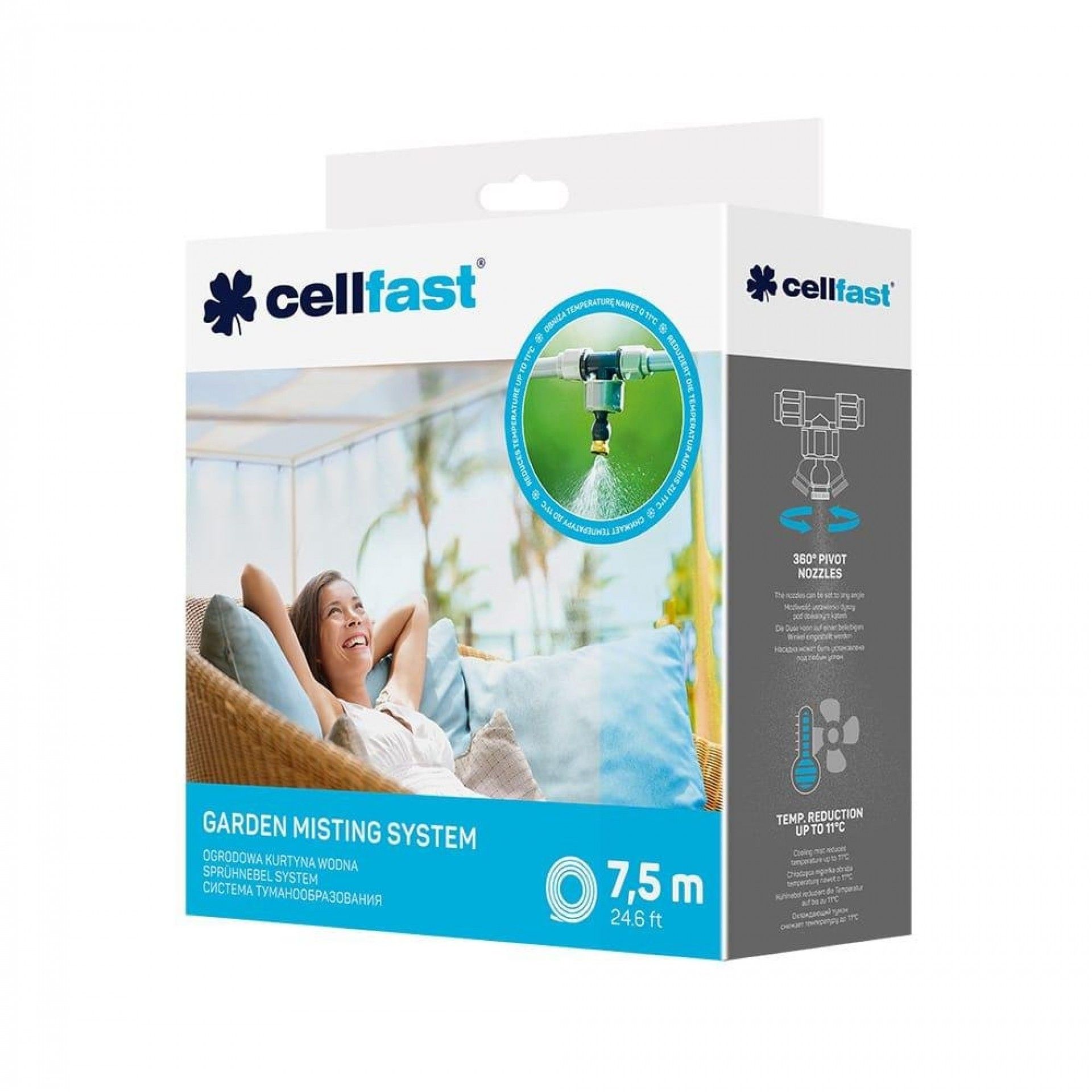 Kit de nebulização/climatização para exterior de 7,5m refª 75738 CELLFAST