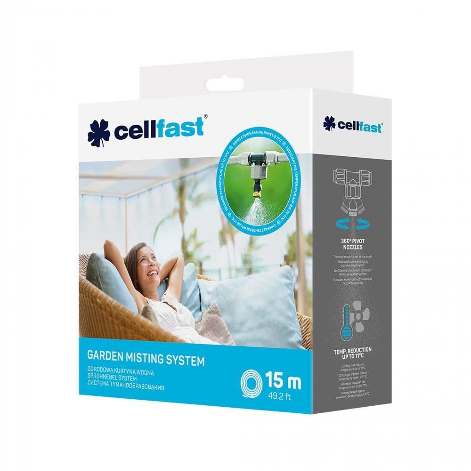 Kit de nebulização/climatização para exterior de 15m refª 75739 CELLFAST