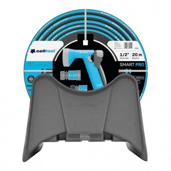 Kit de mangueira para rega smart pro ats de 12,5mm x 20m, com suporte de parede e conexes ref 7571