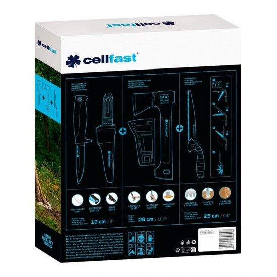 Kit campismo 3 ferramentas de corte ref� 75704 CELLFAST