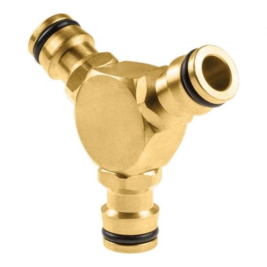 Conector de 3 vias latão brass refª 75662 CELLFAST Conector de 3 vias latão brass refª 75662 CELLFAST