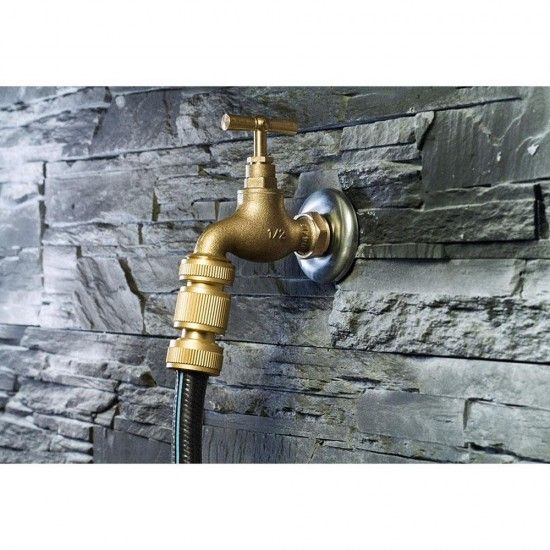 Conector para torneira de jardim de 1/2" ou 3/4" lato brass ref 75657 CELLFAST
