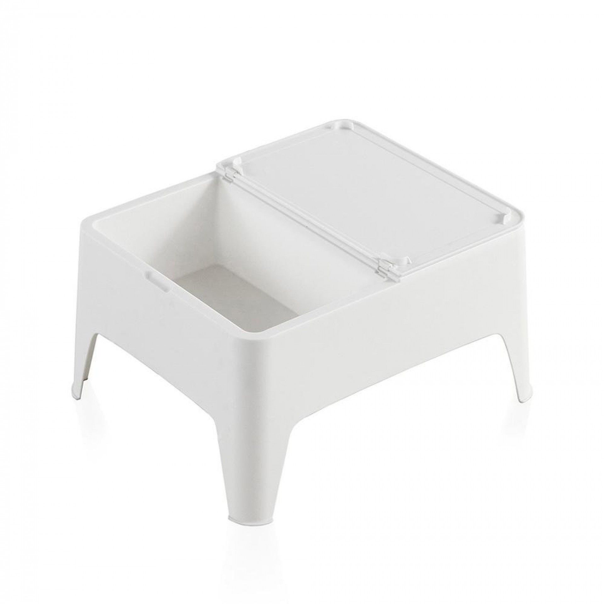 Mesa auxiliar cor: branco 58x48x30cm. modelo: alaska refª 75383 SP BERNER