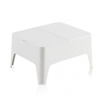 Mesa auxiliar cor: branco 58x48x30cm. modelo: alaska ref 75383 SP BERNER
