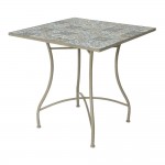 Mesa metal/mosaico cor: castanho 78x78x77cm modelo bistro para exterior ref� 75393 NULL