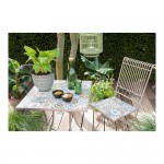 Mesa metal/mosaico cor: castanho 78x78x77cm modelo bistro para exterior ref� 75393 NULL
