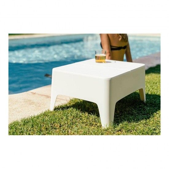 Mesa auxiliar cor: branco 58x48x30cm. modelo: alaska refª 75383 SP BERNER Mesa auxiliar cor: branco 58x48x30cm. modelo: alaska refª 75383 SP BERNER