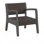 Conjunto jardim/terraço de 2 cadeirões+1 sofá+1 mesa auxiliar. cadeirão: 72x66x63,5cm sofá: 120x48x6 Conjunto jardim/terraço de 2 cadeirões+1 sofá+1 mesa auxiliar. cadeirão: 72x66x63,5cm sofá: 120x48x6