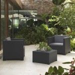 Conjunto jardim/terrao de 2 cadeires+1 mesa. diva tete grafit ref 75380 SP BERNER