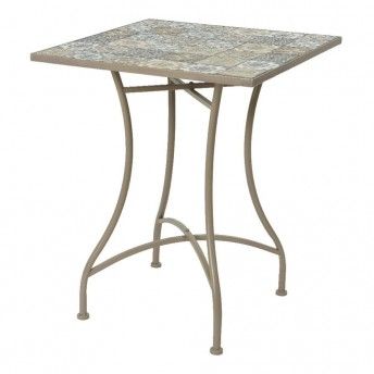 Mesa metal/mosaico cor: castanho 58x58x72cm modelo bistro para exterior ref 75392 NULL