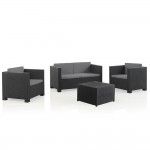 Conjunto jardim/terraço de 2 cadeirões+1 sofá+1 mesa auxiliar. diva tropea grafit refª 75379 SP BERN Conjunto jardim/terraço de 2 cadeirões+1 sofá+1 mesa auxiliar. diva tropea grafit refª 75379 SP BERN