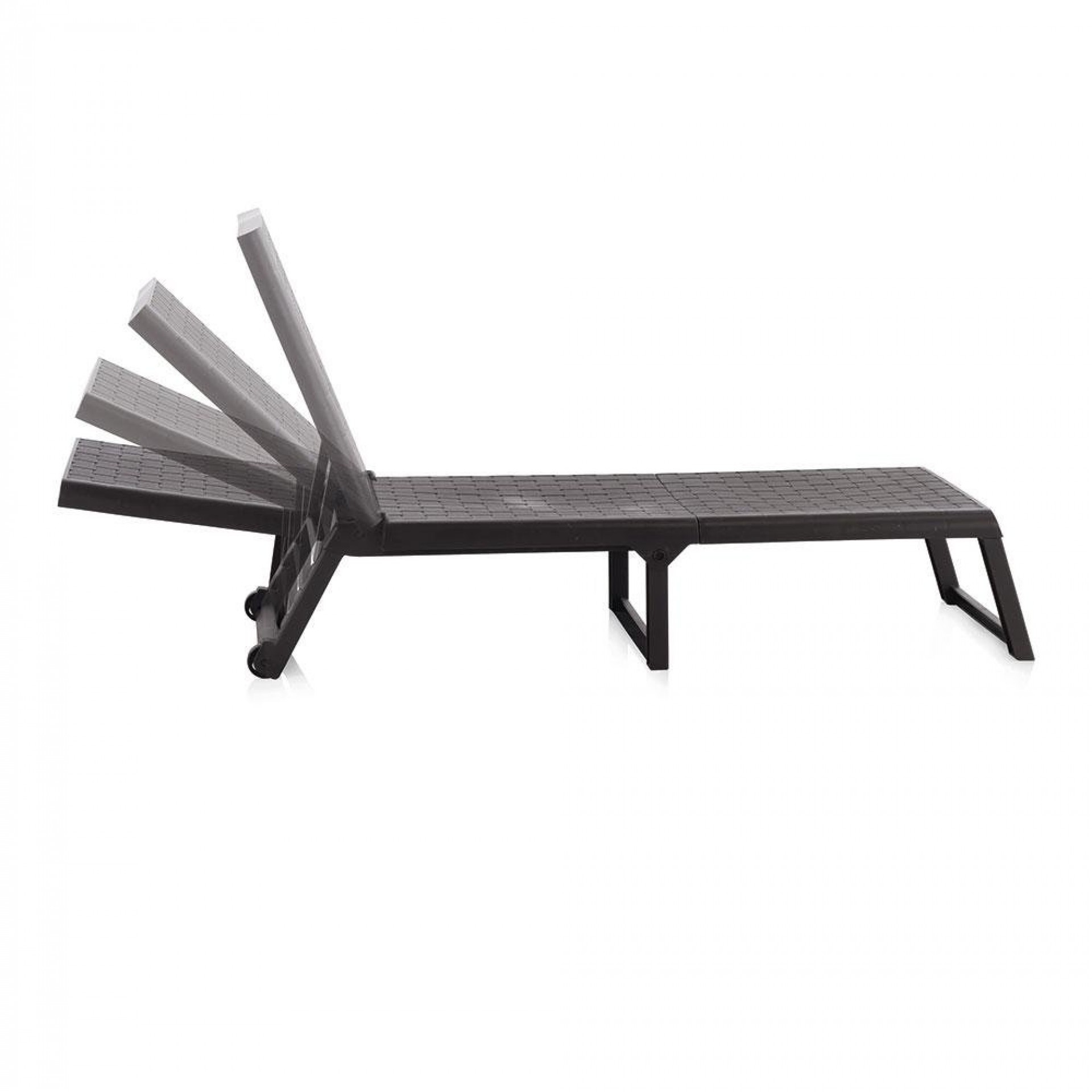 Cadeira dobrável com rodas cor: wengue 58x42x199cm modelo: dream refª 75378 SP BERNER