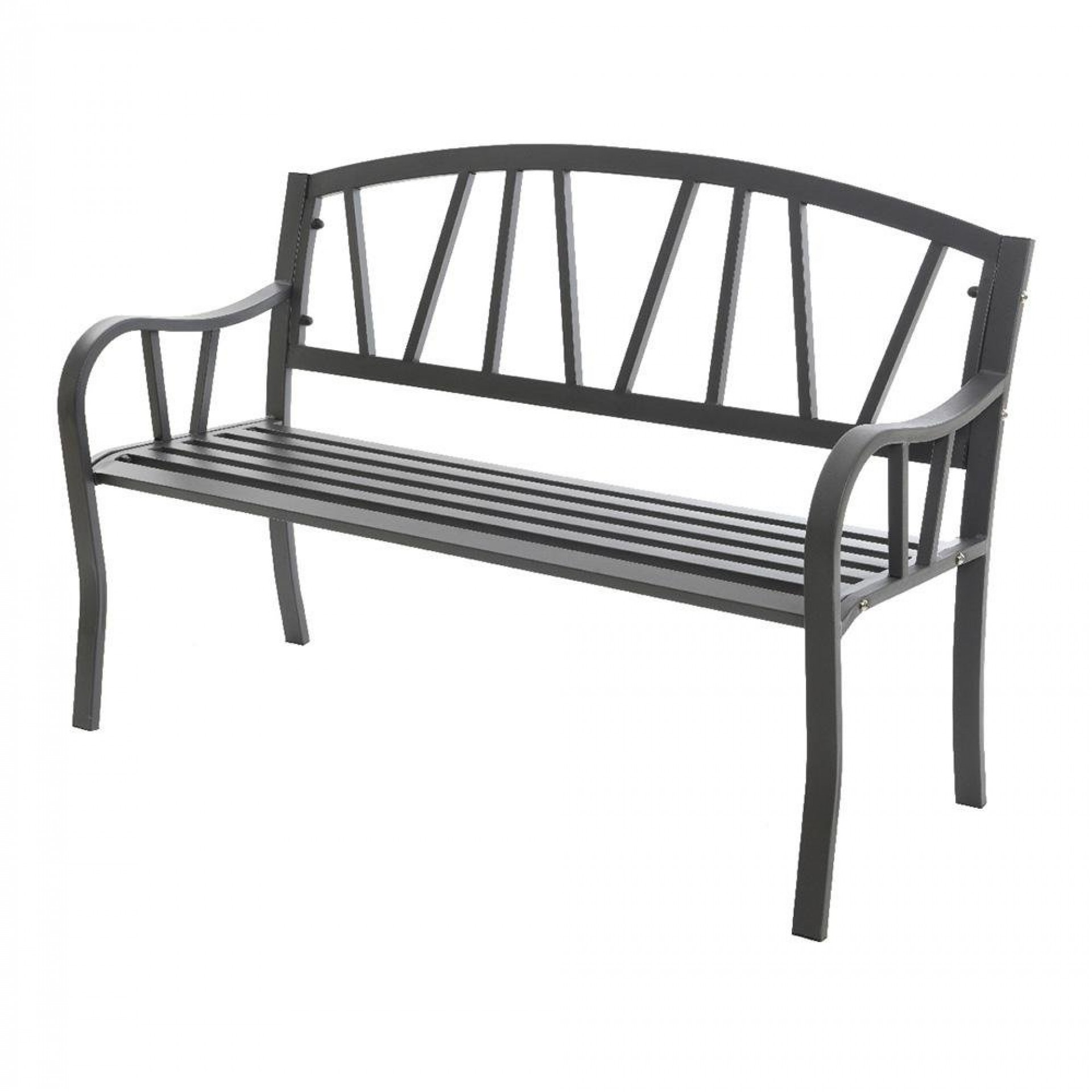 Banco de ferro cor: antracite 123x53x86cm para exterior refª 75348 NULL