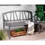 Banco de ferro cor: cinza 123x53x86cm para exterior refª 75349 NULL Banco de ferro cor: cinza 123x53x86cm para exterior refª 75349 NULL