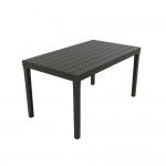 Mesa retangular para o ar livre. cor: preto 72x138x78cm ref 75313 IPAE PROGARDEN
