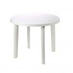 Mesa redonda para ao ar livre. cor: branco �90x72cm ref� 75315 IPAE PROGARDEN