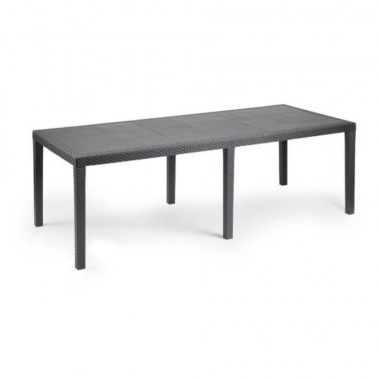 Mesa exterior extensvel de polipropileno. cor: antracite 72x150/220x90cm ref 75316 IPAE PROGARDEN