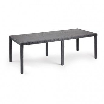 Mesa exterior extensvel de polipropileno. cor: antracite 72x150/220x90cm ref 75316 IPAE PROGARDEN