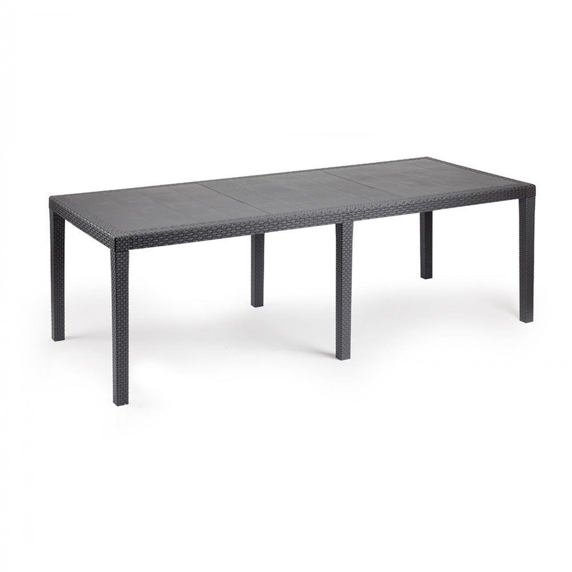 Mesa exterior extensível de polipropileno. cor: antracite 72x150/220x90cm refª 75316 IPAE PROGARDEN