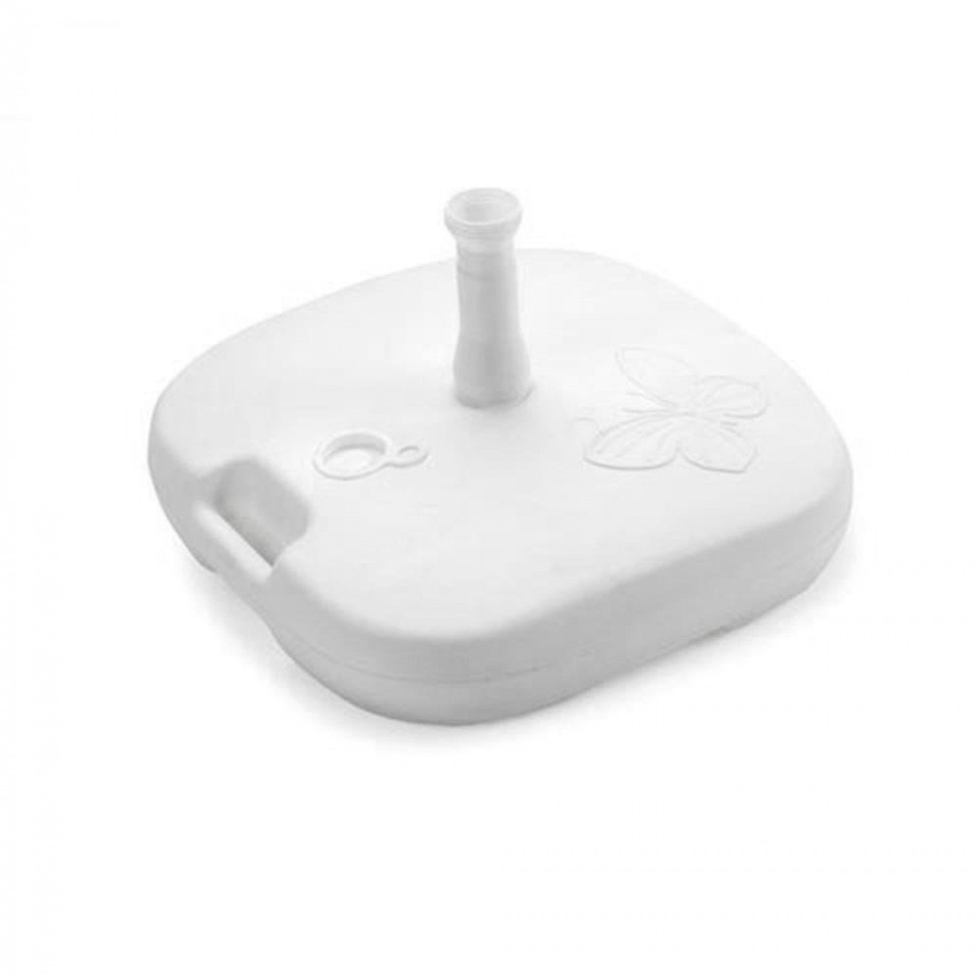 Base para chapéu-de-sol 16 l cor: branco 44x44x12cm refª 75323 IPAE PROGARDEN