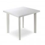 Mesa quadrada para ao ar livre. cor: branco 80x75x72cm ref 75312 IPAE PROGARDEN