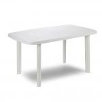 Mesa oval para ao ar livre. cor: branco 72x137x85cm ref 75311 IPAE PROGARDEN