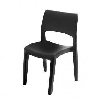 Cadeira empilhvel "klik klak" cor antracita klk76can . ref 75297 PROGARDEN