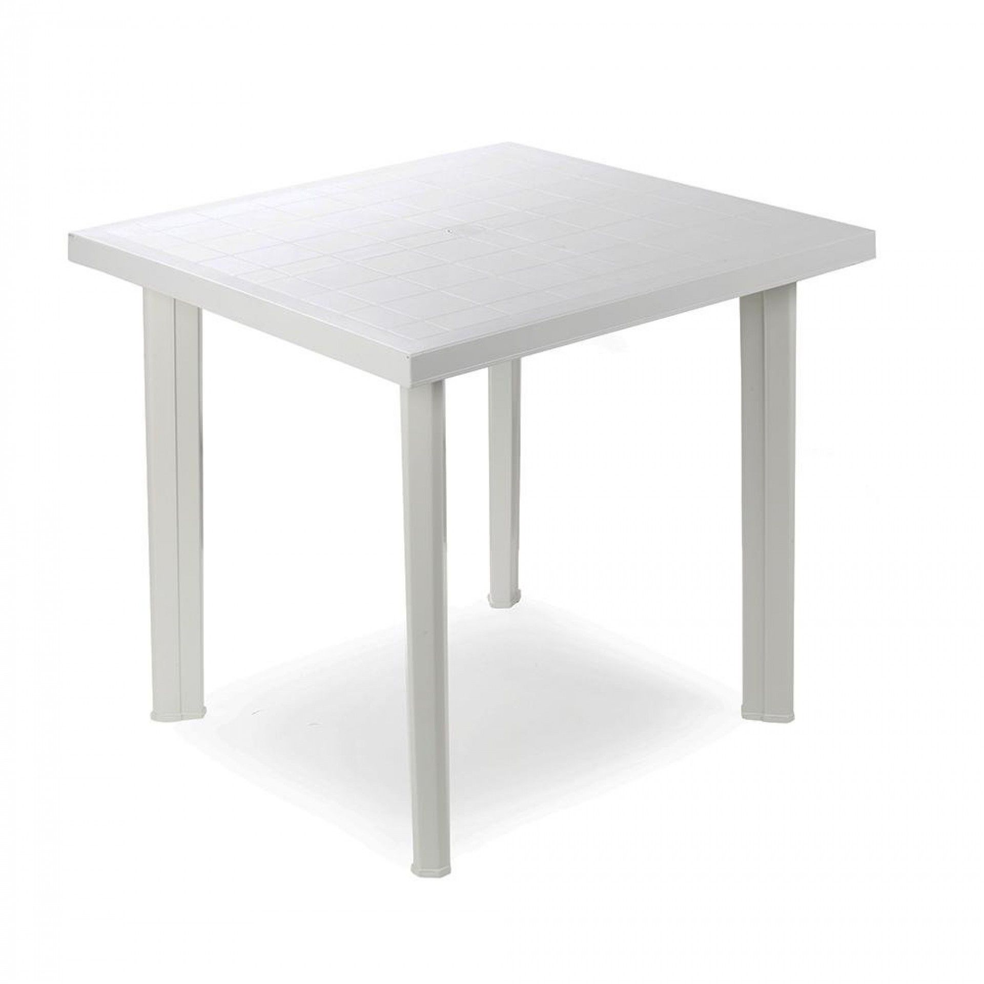 Mesa quadrada para ao ar livre. cor: branco 80x75x72cm refª 75312 IPAE PROGARDEN