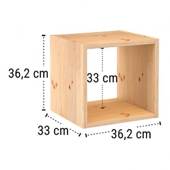 Estante modular 1 cubo dinamic pinho maci�o 36,2x33x36,2cm ref� 75288 ASTIGARRAGA
