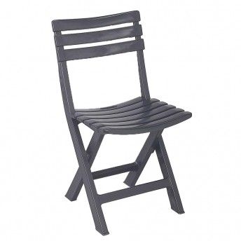 Cadeira dobrvel cor antracita bir80can ipae-progarden. ref 75295 IPAE PROGARDEN