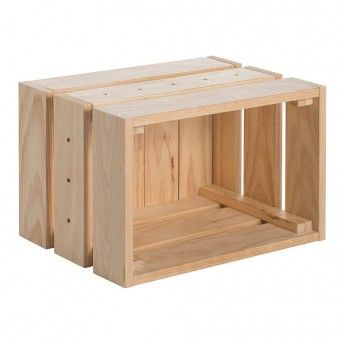 Caixa de pinho maci�o home box sem barniz 38,4x25,6x28cm ref� 75273 ASTIGARRAGA
