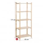 Estante 5 prateleiras natura 171x65x40cm ref� 75272 ASTIGARRAGA