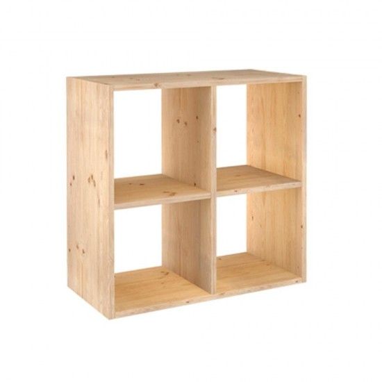Estante modular com 2x2 cubos dinamic pinho macio 70,8x70,8x33cm ref 75271 ASTIGARRAGA