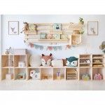 Estante modular com 2x2 cubos dinamic pinho maci�o 70,8x70,8x33cm ref� 75271 ASTIGARRAGA