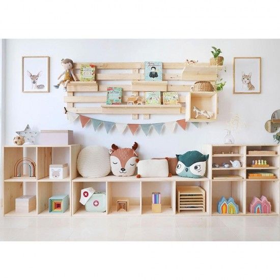 Estante modular com 2x2 cubos dinamic pinho macio 70,8x70,8x33cm ref 75271 ASTIGARRAGA