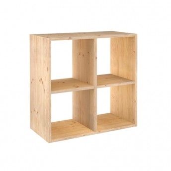 Estante modular com 2x2 cubos dinamic pinho macio 70,8x70,8x33cm ref 75271 ASTIGARRAGA