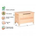 Ba de pinho 70x48x40cm ref 75267 ASTIGARRAGA