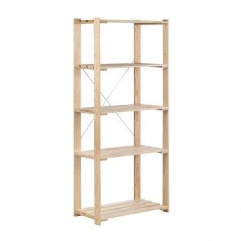 Estante 5 prateleiras evolution 5, 76,5x38,5x174,5cm pinho macio ref 75260 ASTIGARRAGA