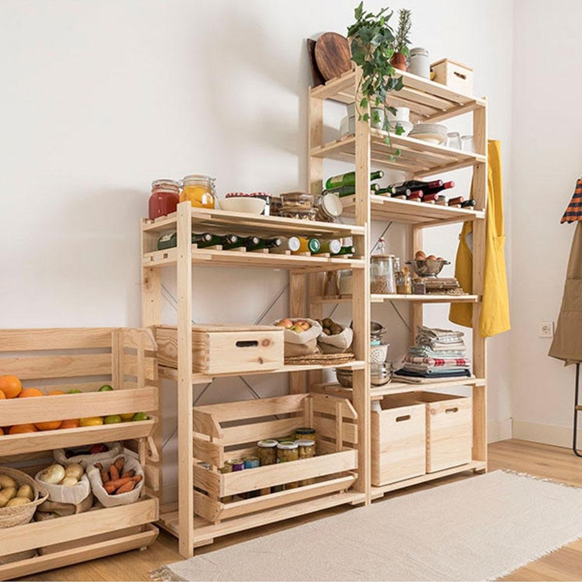 Estante 5 prateleiras evolution 5, 76,5x38,5x174,5cm pinho maciço refª 75260 ASTIGARRAGA