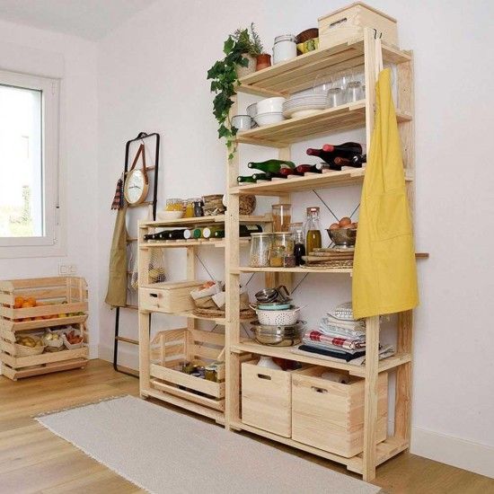 Estante 5 prateleiras evolution 5, 76,5x38,5x174,5cm pinho macio ref 75260 ASTIGARRAGA