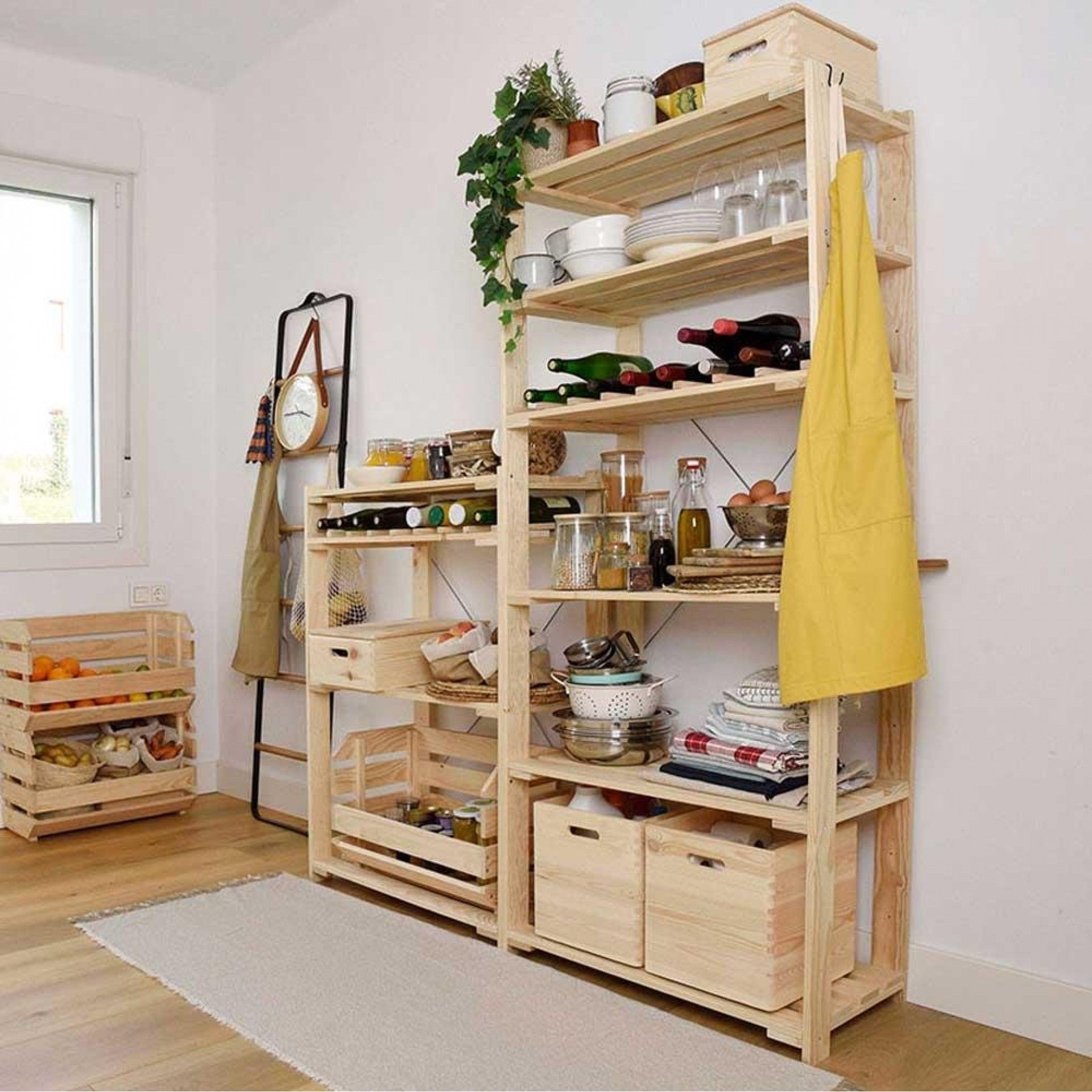 Estante 5 prateleiras evolution 5, 76,5x38,5x174,5cm pinho maciço refª 75260 ASTIGARRAGA