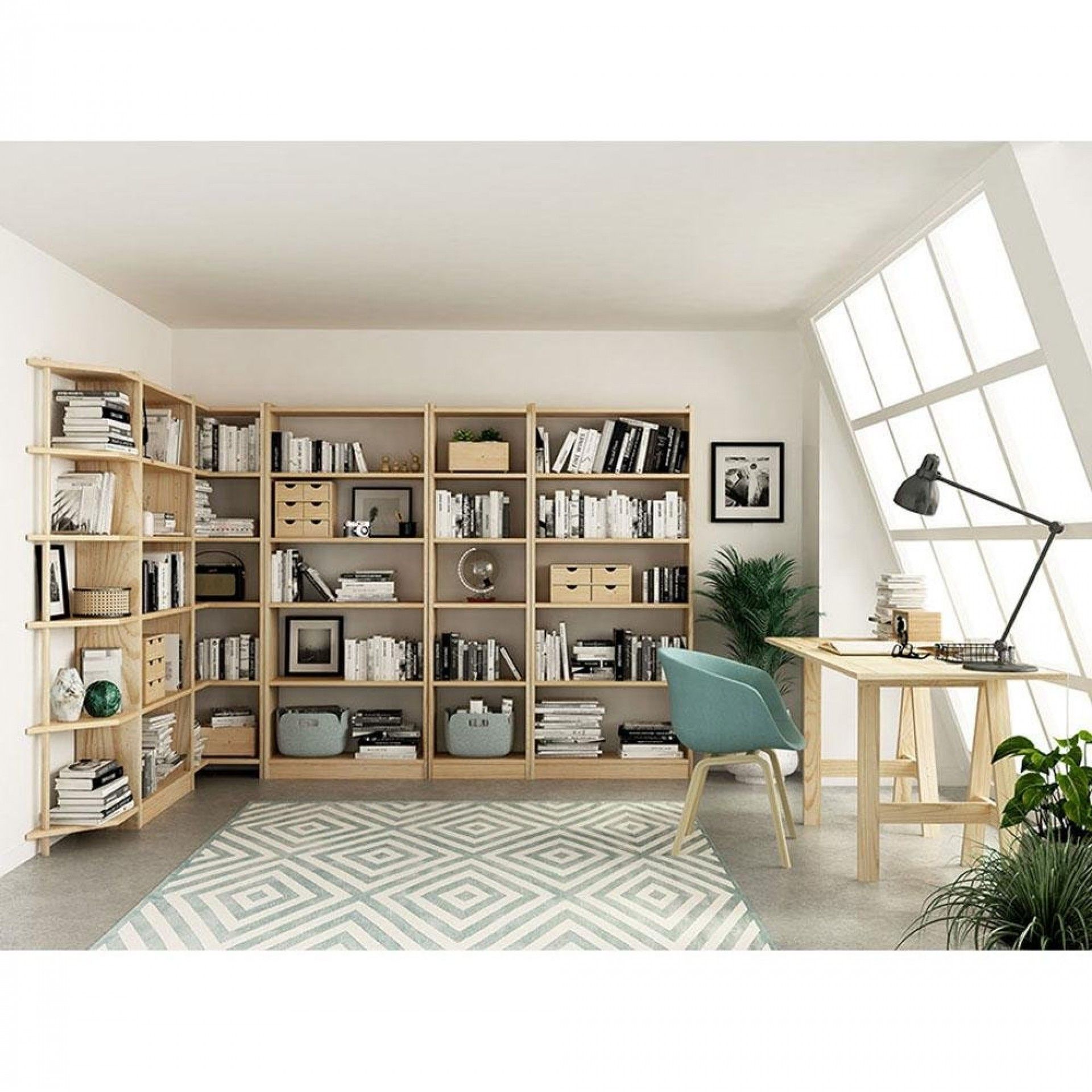 Estante gala com 4 prateleiras de madeira de 49,6cm. refª 75245 ASTIGARRAGA