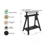 Cavalete architect pinho maci�o preto 70-101x45x70cm ref� 75242 ASTIGARRAGA