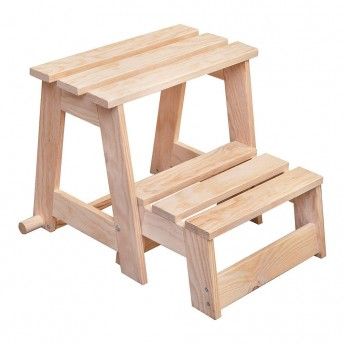 Escadote/banco de madeira, 2 degraus. ref 75239 ASTIGARRAGA