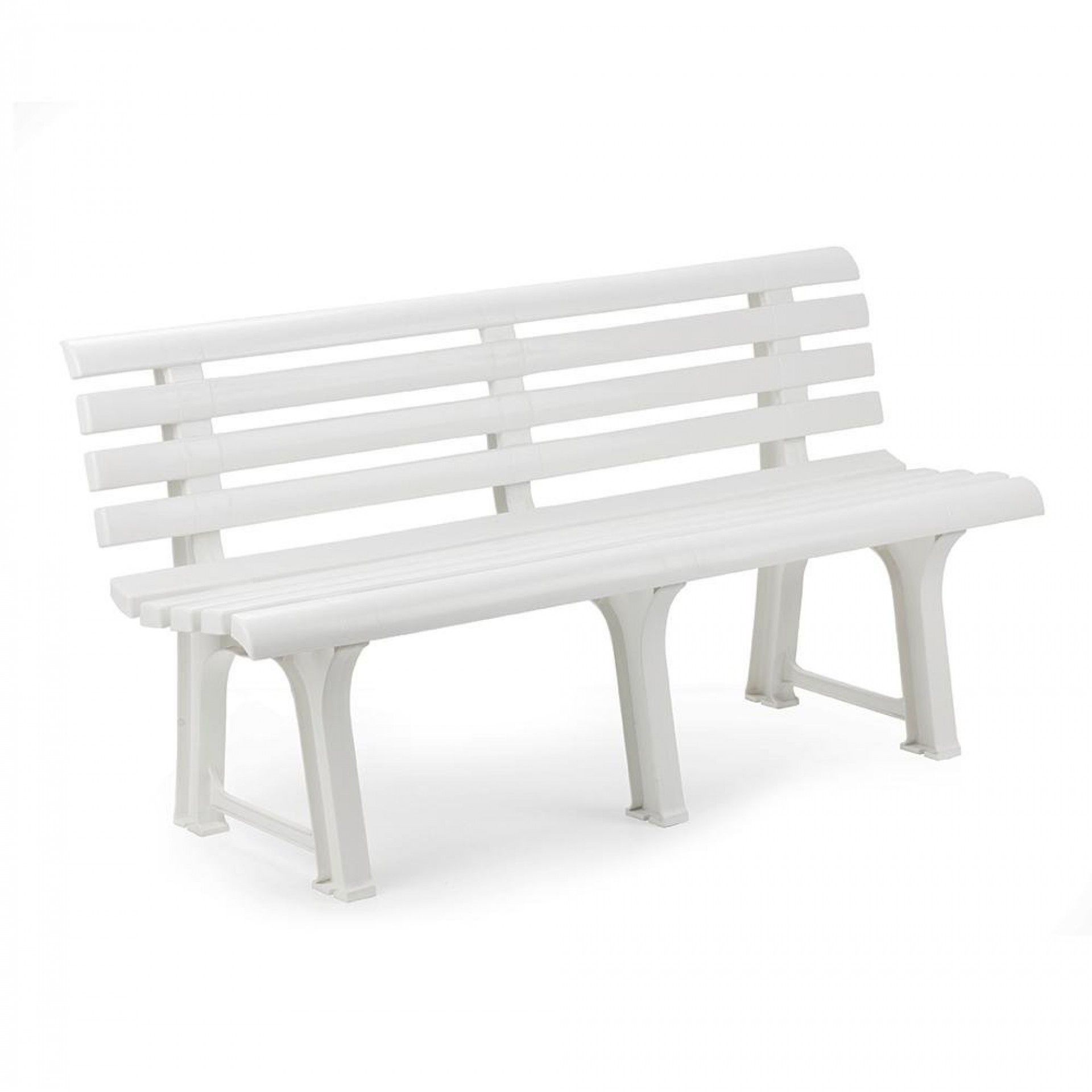 Banco de jardim cor: branco 145x49x74cm modelo: orchidea refª 75229 IPAE PROGARDEN