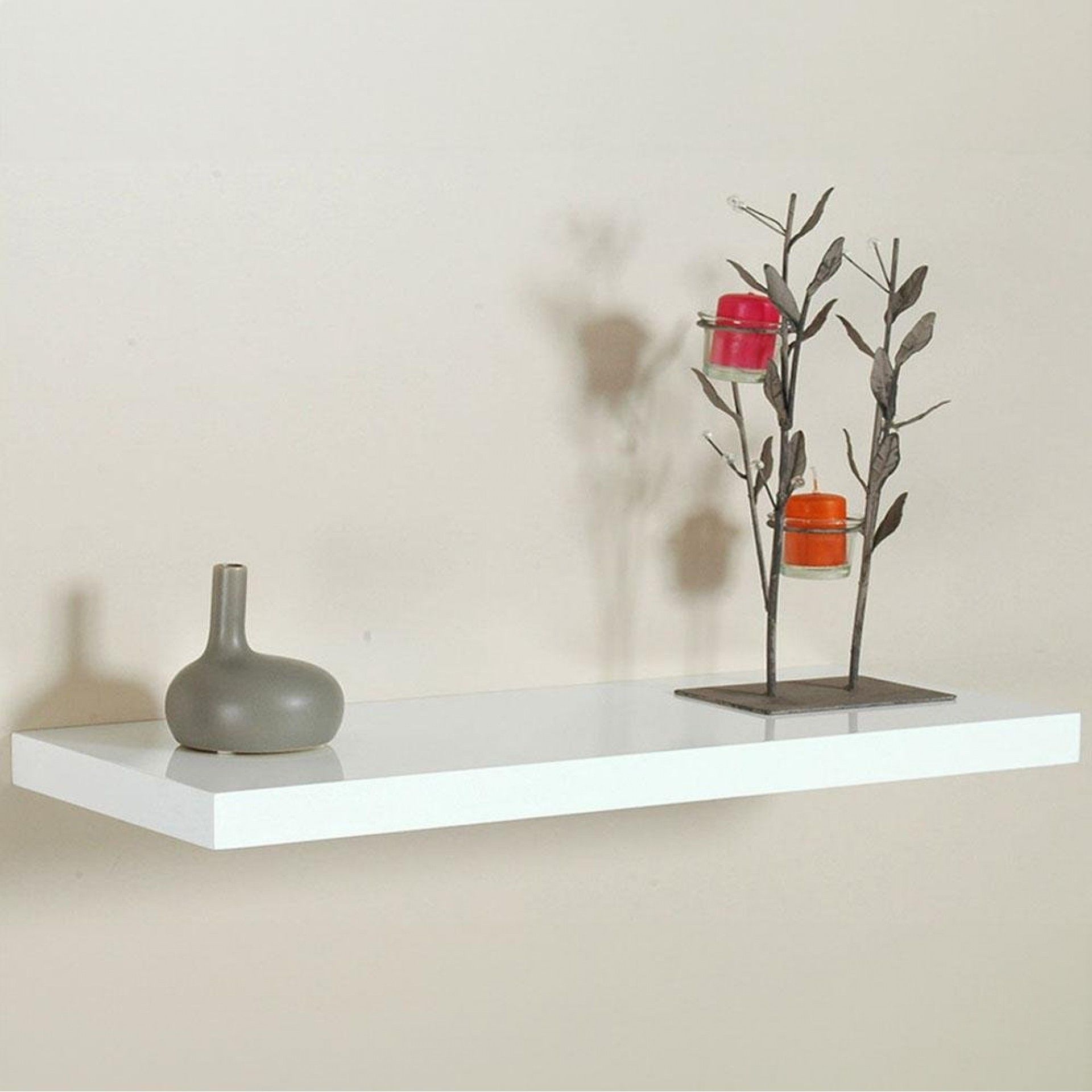 Estante com fixação invisível 80x25 branco 045322 home decor refª 75201 FEPRE