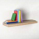 Estante com fixa��o invis�vel 60x25 carvalho branco 047685 home decor ref� 75200 FEPRE