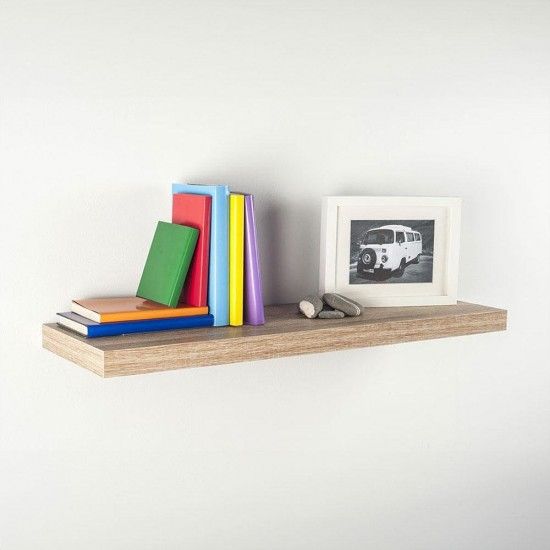 Estante com fixao invisvel 80x25 carvalho branco 047692 home decor ref 75207 FEPRE