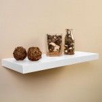 Estante com fixa��o invis�vel 60x25 branco 045315 home decor ref� 75199 FEPRE